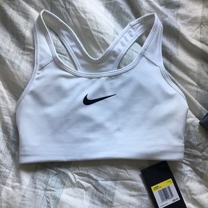 NWT White Nike Swoosh Sports Bra Size S